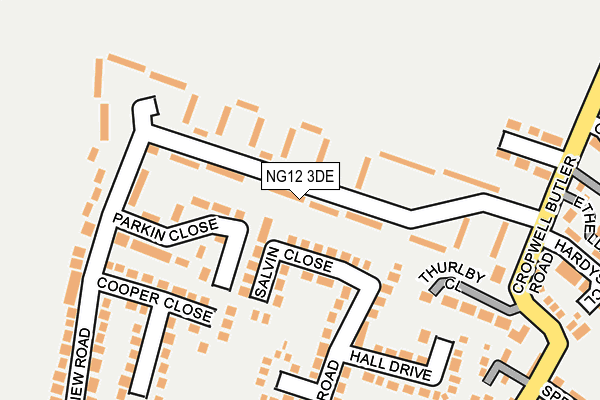 NG12 3DE map - OS OpenMap – Local (Ordnance Survey)