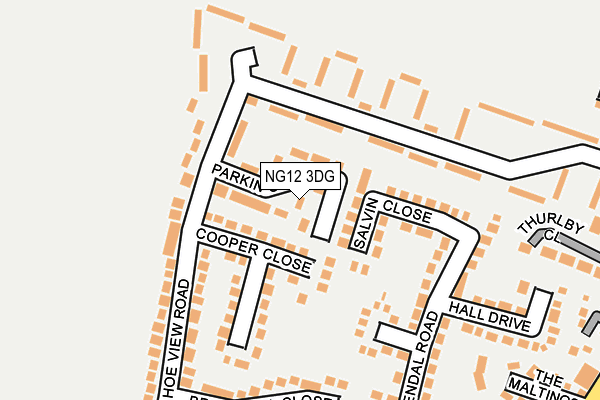 NG12 3DG map - OS OpenMap – Local (Ordnance Survey)