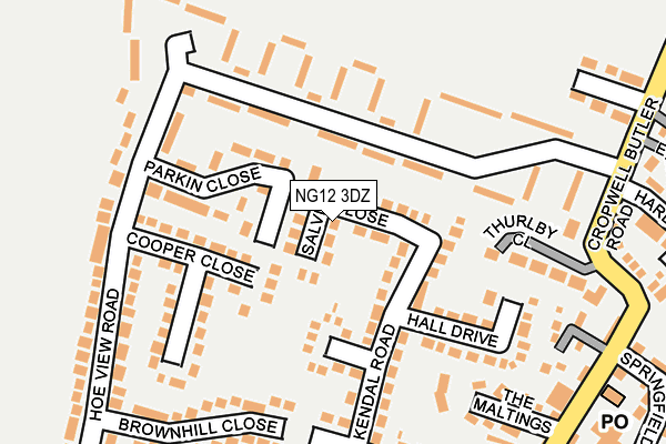 NG12 3DZ map - OS OpenMap – Local (Ordnance Survey)