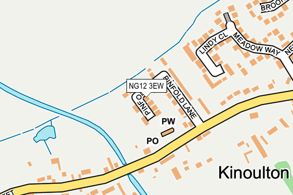 NG12 3EW map - OS OpenMap – Local (Ordnance Survey)