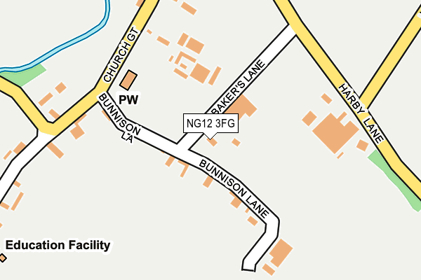NG12 3FG map - OS OpenMap – Local (Ordnance Survey)