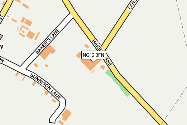 NG12 3FN map - OS OpenMap – Local (Ordnance Survey)