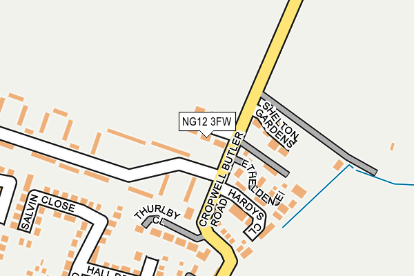 NG12 3FW map - OS OpenMap – Local (Ordnance Survey)