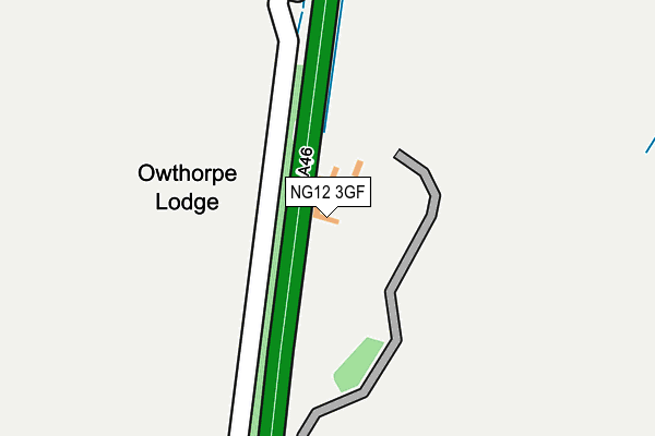 NG12 3GF map - OS OpenMap – Local (Ordnance Survey)