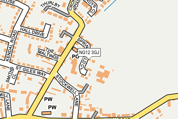 NG12 3GJ map - OS OpenMap – Local (Ordnance Survey)