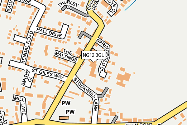 NG12 3GL map - OS OpenMap – Local (Ordnance Survey)