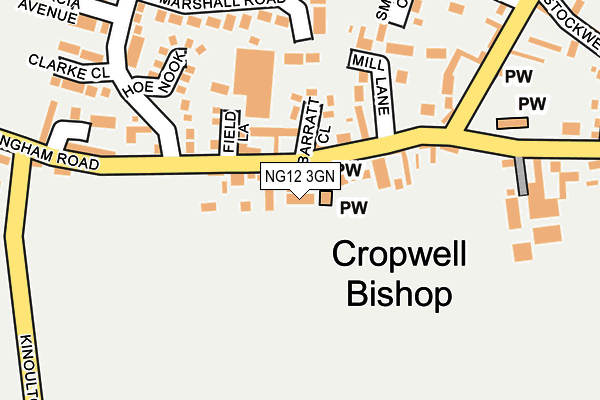 NG12 3GN map - OS OpenMap – Local (Ordnance Survey)