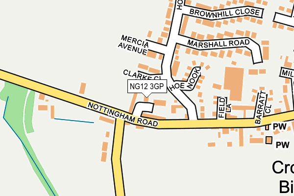 NG12 3GP map - OS OpenMap – Local (Ordnance Survey)
