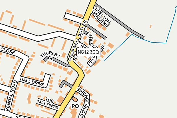 NG12 3GQ map - OS OpenMap – Local (Ordnance Survey)