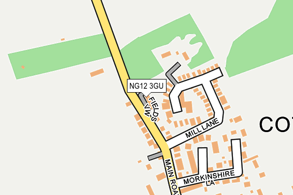 NG12 3GU map - OS OpenMap – Local (Ordnance Survey)