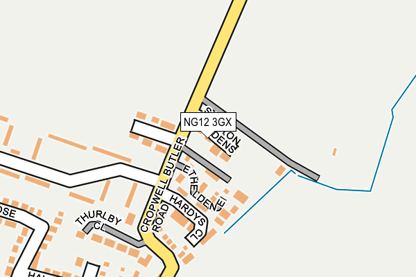 NG12 3GX map - OS OpenMap – Local (Ordnance Survey)
