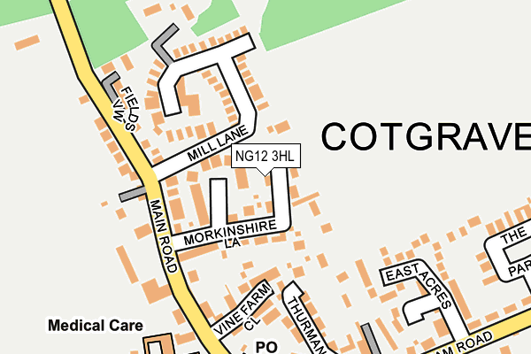 NG12 3HL map - OS OpenMap – Local (Ordnance Survey)