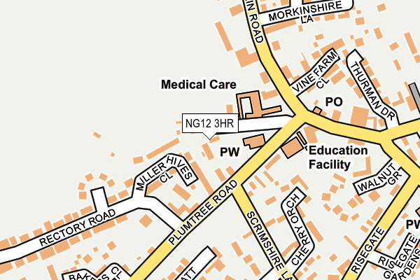 NG12 3HR map - OS OpenMap – Local (Ordnance Survey)