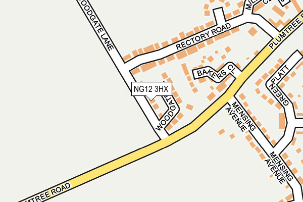 NG12 3HX map - OS OpenMap – Local (Ordnance Survey)