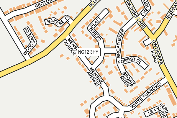 NG12 3HY map - OS OpenMap – Local (Ordnance Survey)