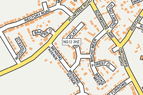 NG12 3HZ map - OS OpenMap – Local (Ordnance Survey)
