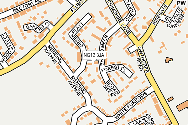 NG12 3JA map - OS OpenMap – Local (Ordnance Survey)