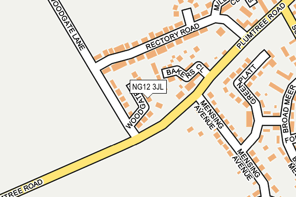 NG12 3JL map - OS OpenMap – Local (Ordnance Survey)