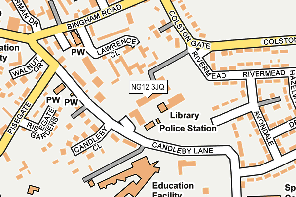 NG12 3JQ map - OS OpenMap – Local (Ordnance Survey)