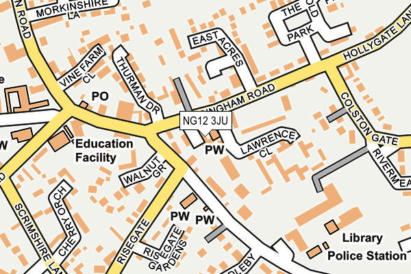 NG12 3JU map - OS OpenMap – Local (Ordnance Survey)