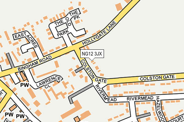 NG12 3JX map - OS OpenMap – Local (Ordnance Survey)