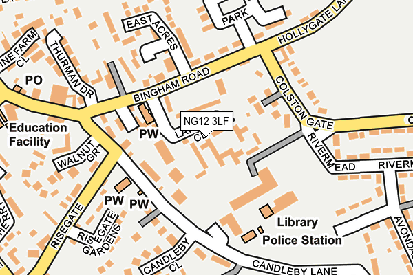 NG12 3LF map - OS OpenMap – Local (Ordnance Survey)