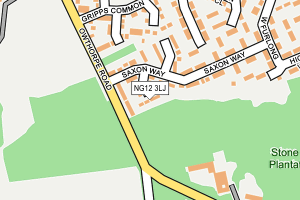 NG12 3LJ map - OS OpenMap – Local (Ordnance Survey)