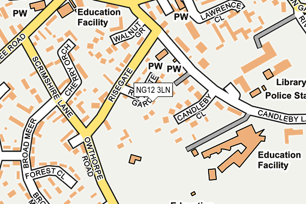 NG12 3LN map - OS OpenMap – Local (Ordnance Survey)