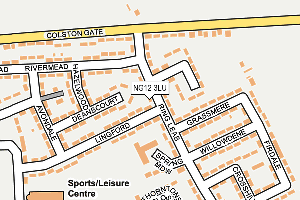 NG12 3LU map - OS OpenMap – Local (Ordnance Survey)