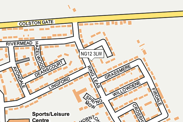 NG12 3LW map - OS OpenMap – Local (Ordnance Survey)