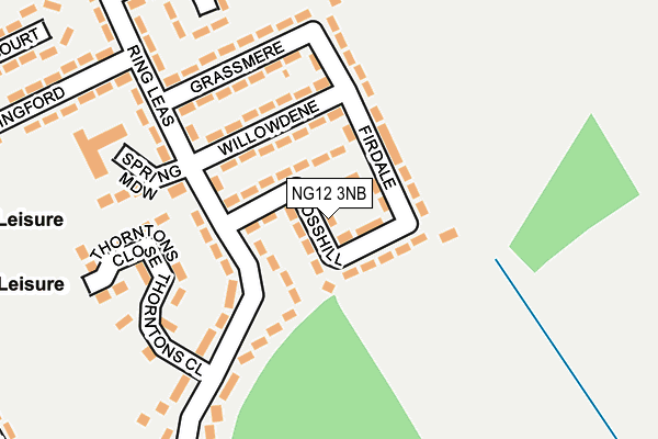 NG12 3NB map - OS OpenMap – Local (Ordnance Survey)