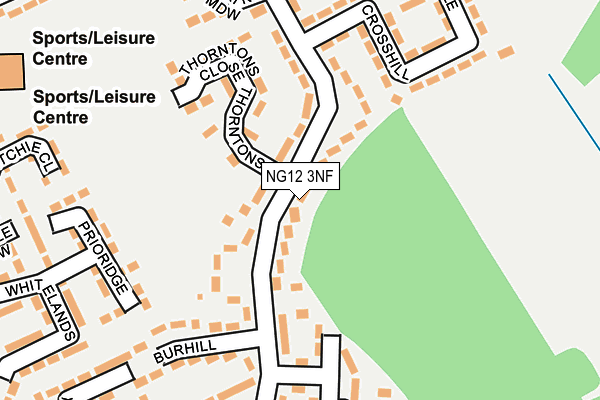 NG12 3NF map - OS OpenMap – Local (Ordnance Survey)