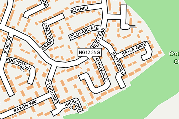 NG12 3NG map - OS OpenMap – Local (Ordnance Survey)