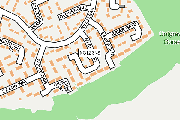 NG12 3NS map - OS OpenMap – Local (Ordnance Survey)