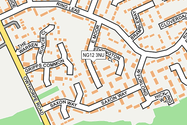 NG12 3NU map - OS OpenMap – Local (Ordnance Survey)