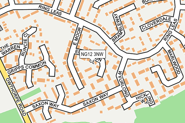 NG12 3NW map - OS OpenMap – Local (Ordnance Survey)