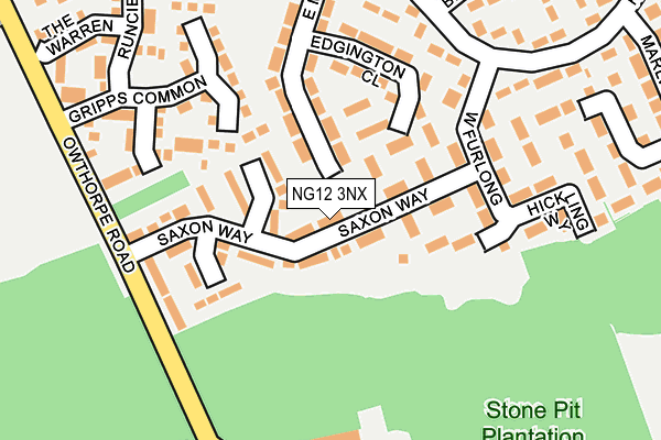 NG12 3NX map - OS OpenMap – Local (Ordnance Survey)