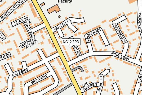 NG12 3PD map - OS OpenMap – Local (Ordnance Survey)