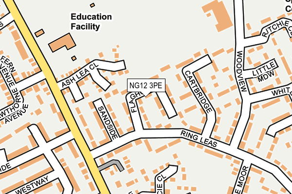 NG12 3PE map - OS OpenMap – Local (Ordnance Survey)