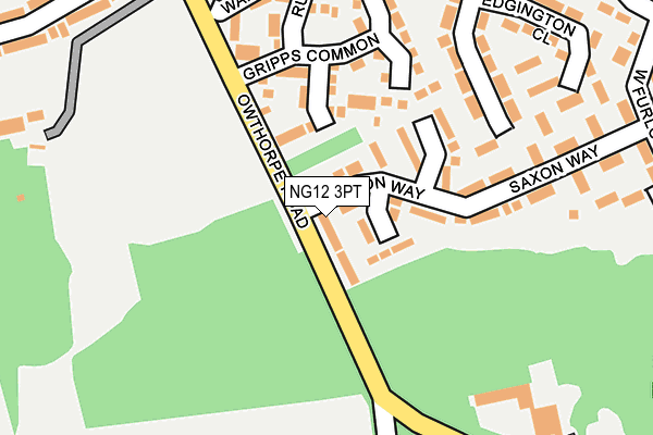 NG12 3PT map - OS OpenMap – Local (Ordnance Survey)