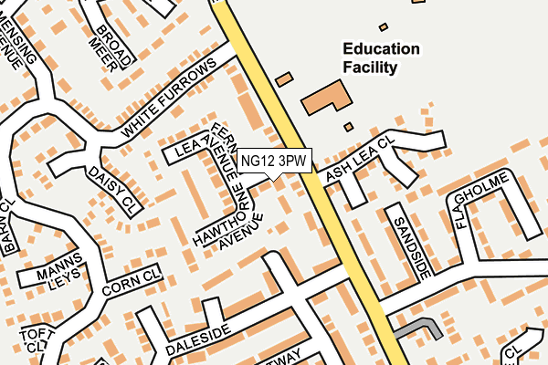 NG12 3PW map - OS OpenMap – Local (Ordnance Survey)