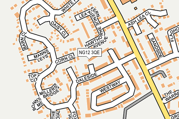 NG12 3QE map - OS OpenMap – Local (Ordnance Survey)