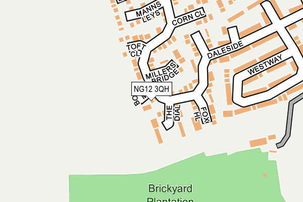 NG12 3QH map - OS OpenMap – Local (Ordnance Survey)
