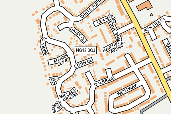 NG12 3QJ map - OS OpenMap – Local (Ordnance Survey)