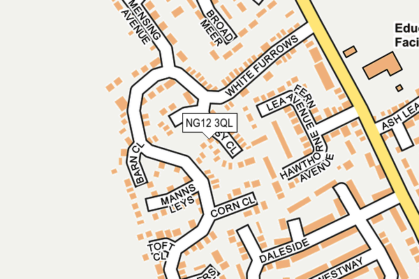 NG12 3QL map - OS OpenMap – Local (Ordnance Survey)