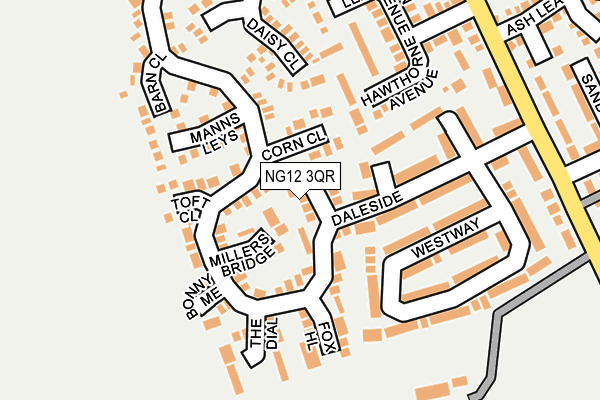 NG12 3QR map - OS OpenMap – Local (Ordnance Survey)