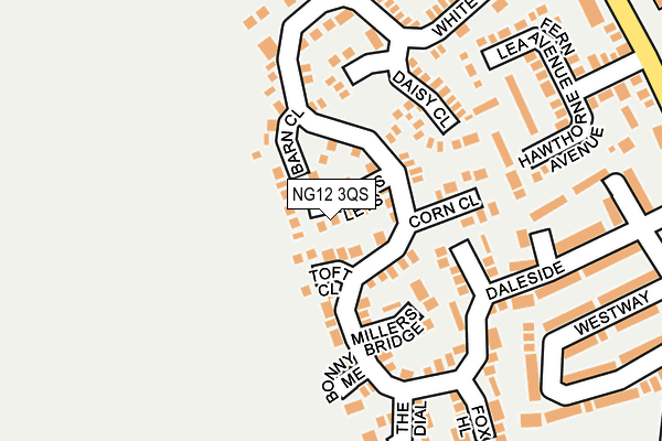 NG12 3QS map - OS OpenMap – Local (Ordnance Survey)