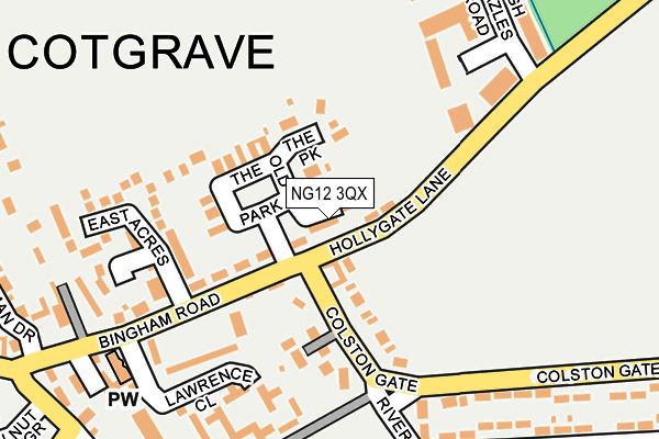 NG12 3QX map - OS OpenMap – Local (Ordnance Survey)