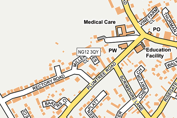 NG12 3QY map - OS OpenMap – Local (Ordnance Survey)