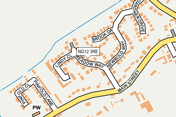 NG12 3RE map - OS OpenMap – Local (Ordnance Survey)